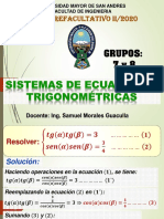 Sistemas de ecuaciones trigonométricas