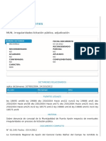 MUN, Irregularidades Licitación Pública, Adjudicación PDF