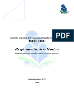 Reglamento Academico aprobado el 24 de mayo de 2018