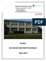 Planul de Dezvoltare Instituţională 2014-2017: Şcoala Gimnazială Alexandru D. Ghica