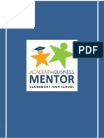 Mentor Handbook: 11 Grade Mentoring Program 2013 - 2014 Academic Year