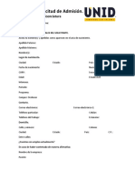Solicitud de Admision - Lic PDF