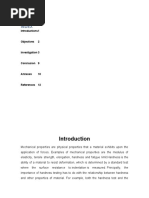 Hardness Test and Mechanical Properties