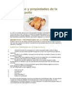 Beneficios y Propiedades de La Carne de Pollo