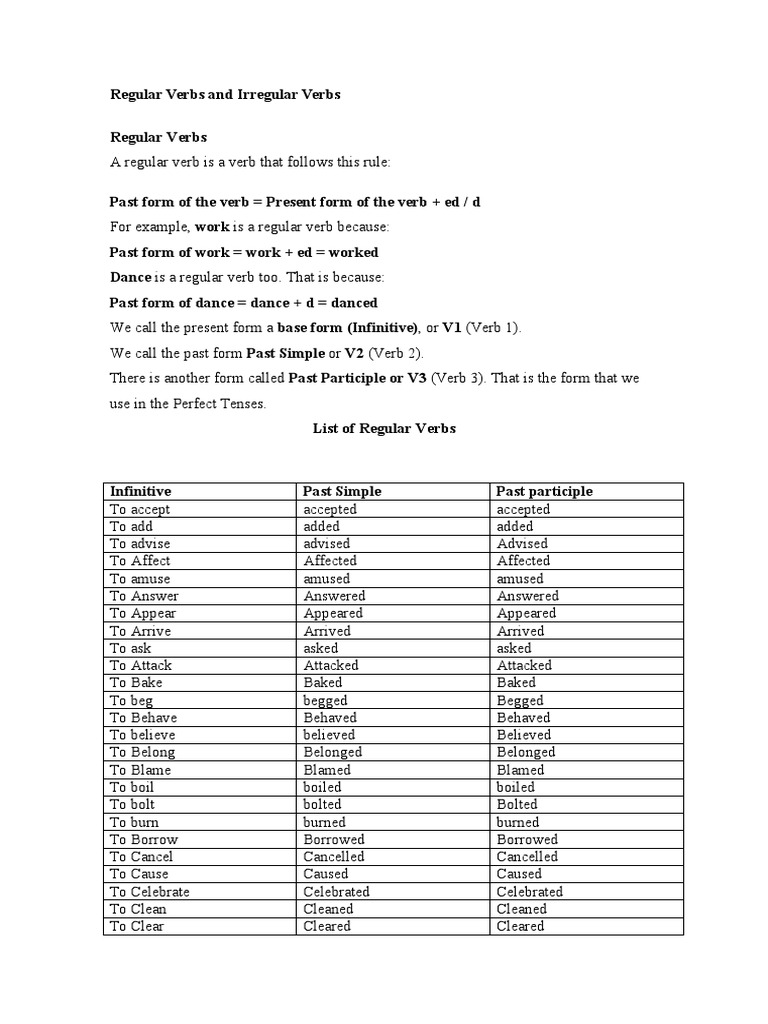 Trabalho de John | PDF | Verb | Grammar
