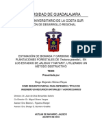 Estimacion de biomasa aerea Tectona grandis occidente de Mexico