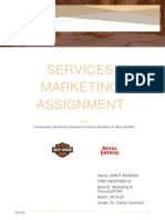 Services Marketing Assignment: Comparative Sentiment Analysis of Harley Davidson & Royal Enfield