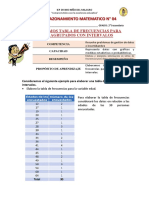 Modulo 4-Tabla de Frecuencias para Datos Agrupados Con Intervalos-2°