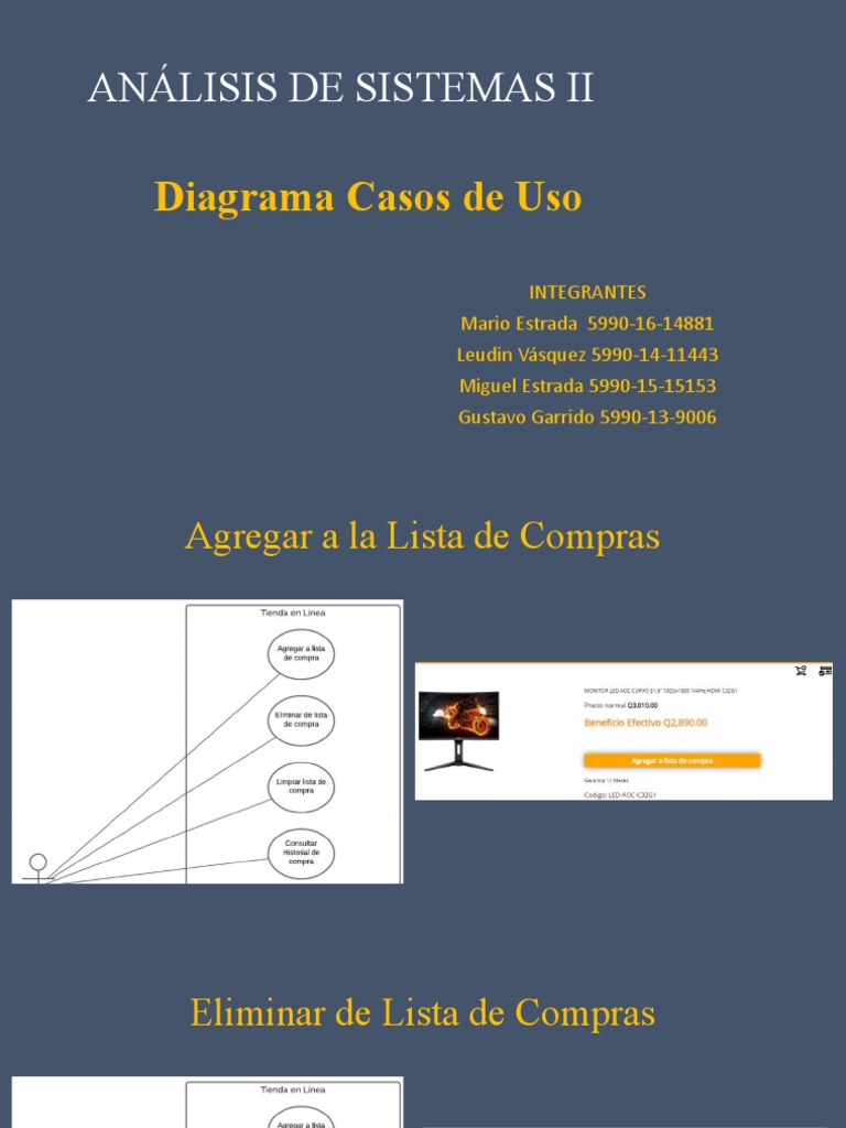 Diagrama Casos de Uso - Tienda Online | PDF