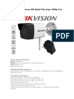 Cámara Ip Hikvision Wifi Bullet P2p 2mpx 1080p Con Fuente