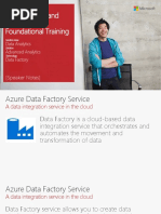 Data Platform and Analytics Foundational Training: (Speaker Notes)