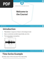 Introduction To Time Series Analysis: Welcome To The Course!