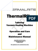 Manuals - ThermalRite - Tabletop Vacuum Sealers Operation and Care Manual PDF