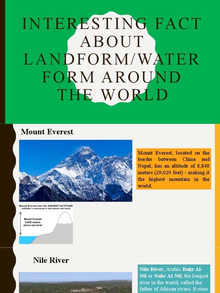 Interesting Fact About Landform PDF
