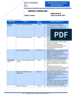 GRADE 8 - JHS Monthly Lesson Map