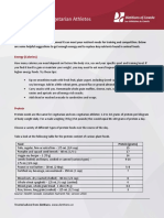 Eating Well For Vegetarian Athletes - Asociación Dietistas de Canadá - 2018 PDF