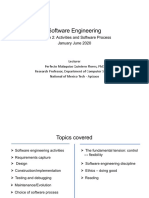 Software Engineering: Lecture 2: Activities and Software Process January June 2020