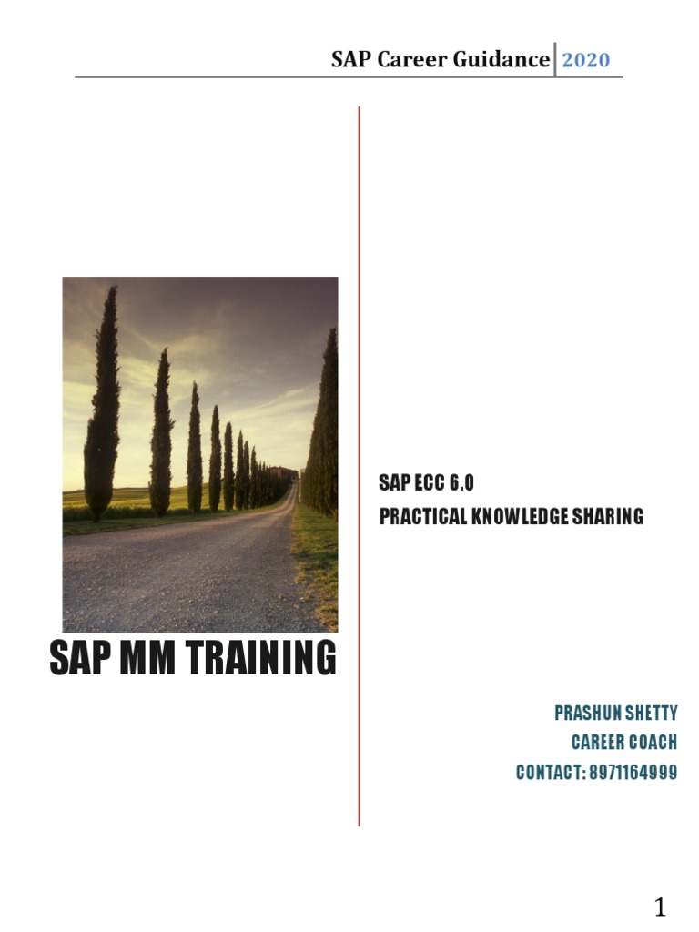 SAP MM Configuration Training Guide | PDF | Receipt | Invoice