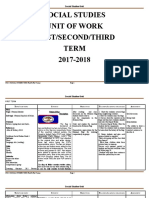 Social Studies Unit of Work First/Second/Third Term 2017-2018