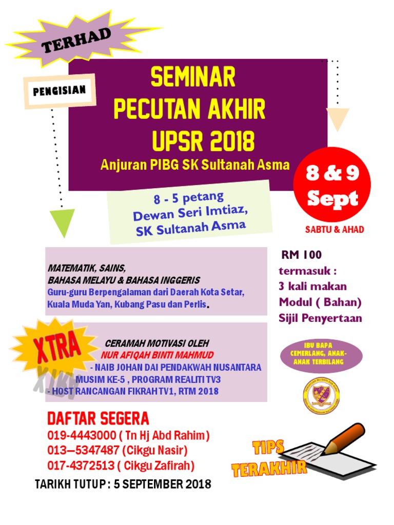 Teknik Upsr Flyers