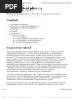 Wikipedia -  Mathematical Physics