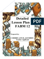 Detailed Lesson Plan in Fabm 12: Cherry-Ann R. Agumboy Teacher Applicant