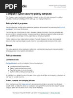 Company Cyber Security Policy Template 1