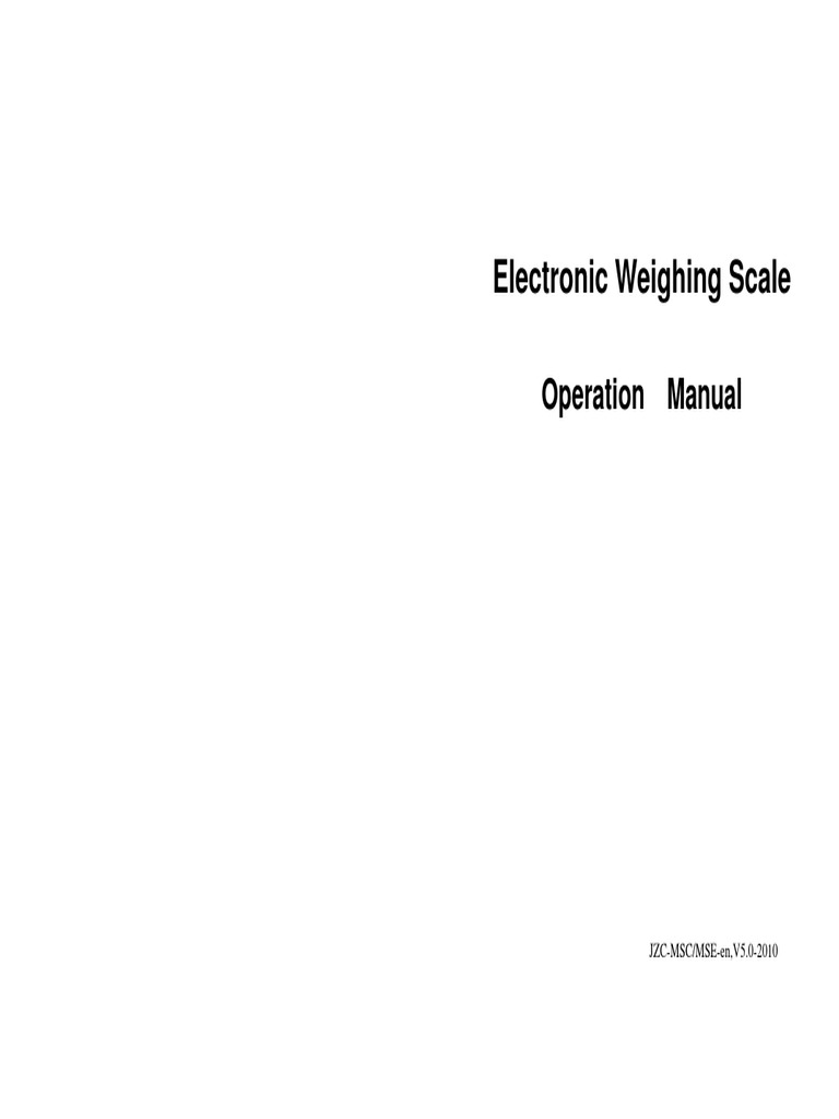 Electronic Weighing Scale Manual | PDF | Pound (Mass) | Weight