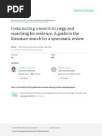 Constructing A Search Strategy and Searching For Evidence. A Guide To The Literature Search For A Systematic Review