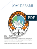 Nama: Idham Khaliq Kelas: Xii Mia 2 I. Pengertian Otonomi Daerah