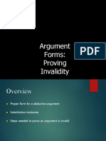 Argument Forms: Proving Invalidity