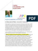 PLAN DE GOBIERNO EDUCACIÓN (2011-2016) PPK