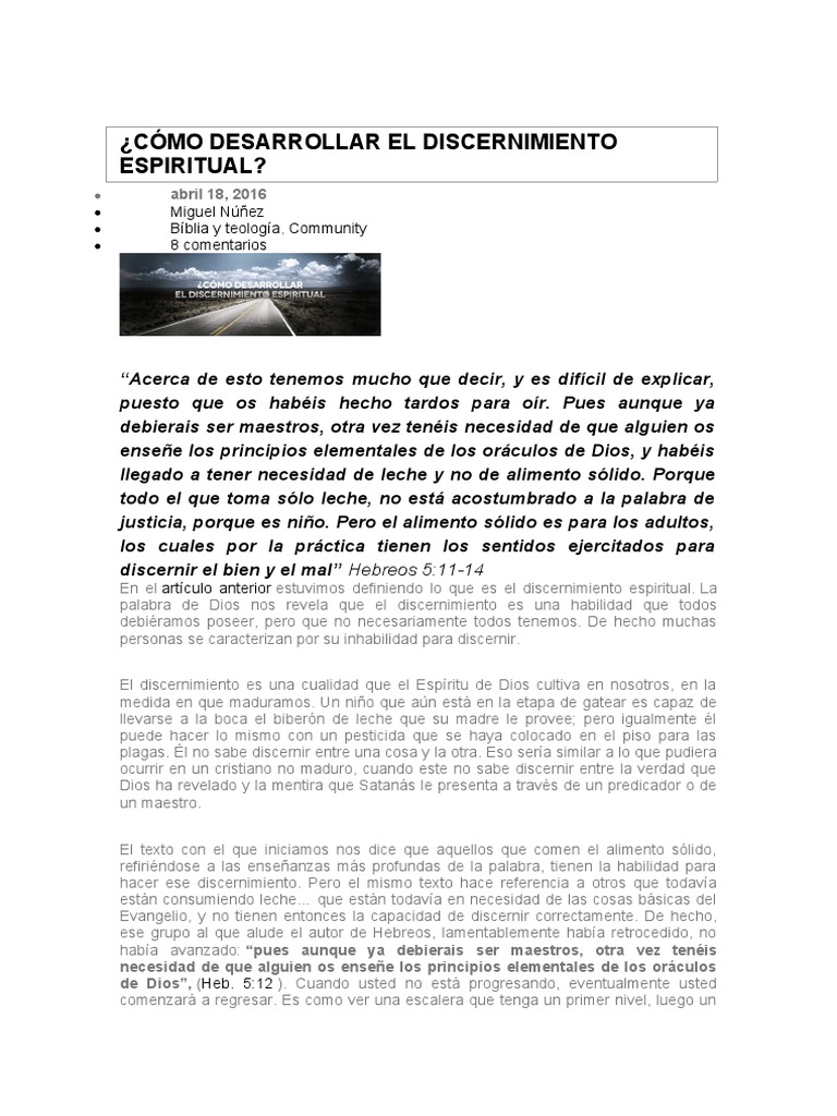 Discernimiento Espiritual: Guía Práctica | PDF | espíritu Santo | Verdad