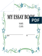 My Essay Book Cover