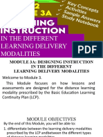 In The Different Learning Delivery Modalities