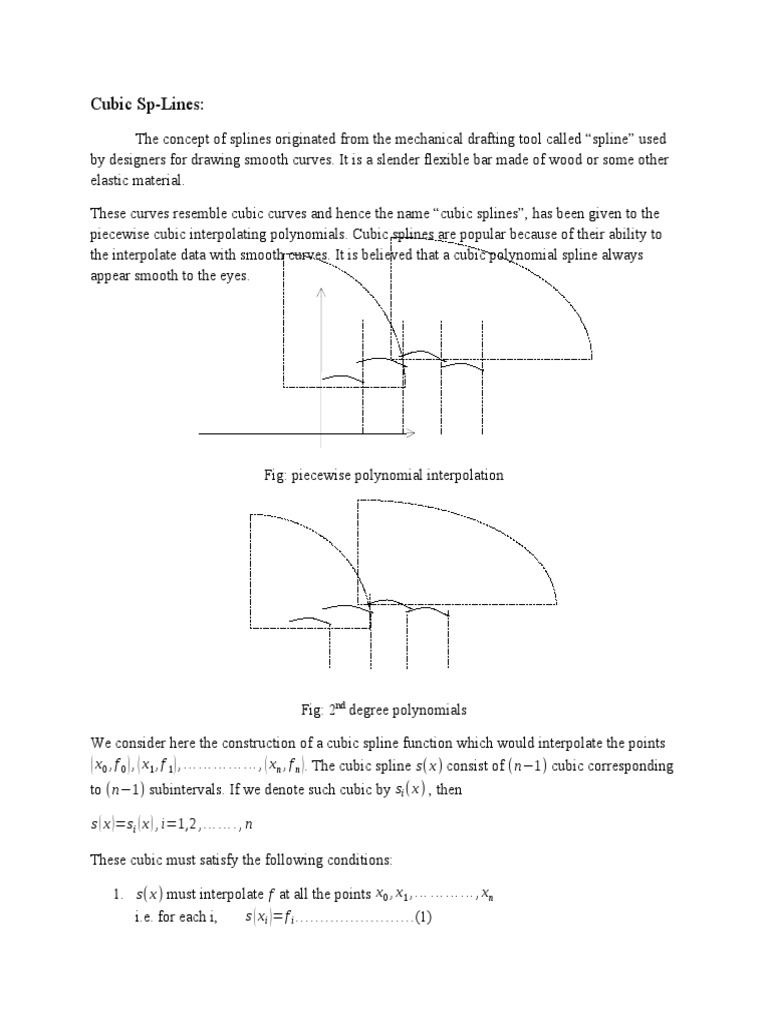 Constructing Cubic Splines | PDF | Spline (Mathematics) | Abstract Algebra