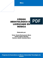 Código Deontológico Del Licenciado en Música