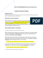Adapted From:: Follow APA (7 Edition) To Avoid Plagiarism