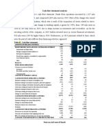 Table #1. Cash Flow Statement