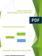 Desain Organisasi Sistem Terbuka Dan Tertutup Mabis 4 Fix