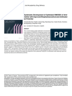 Systematic Development of Optimized SNEDDS of Arte-Mether With Improved Biopharmaceutical and Antimalar - Ial Potential