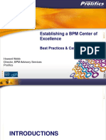 Establishing A BPM Center of Excellence: Best Practices & Case Study
