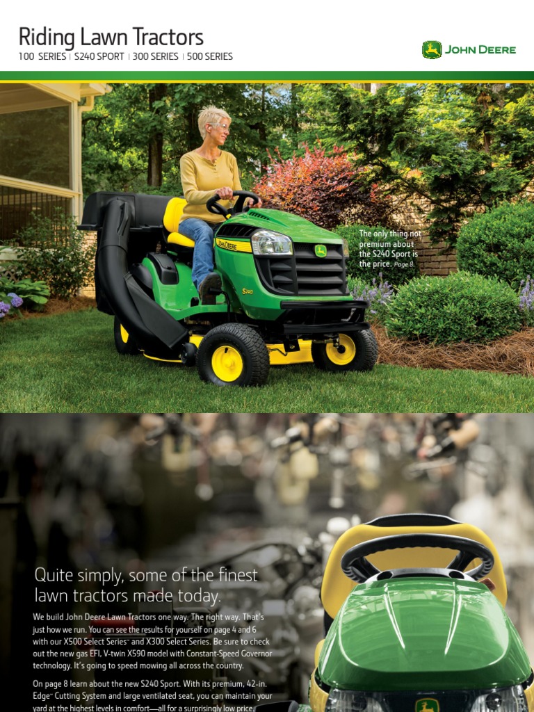 John-Deere - Riding Lawn Tractors-Brochured | PDF | Tractor | Steering