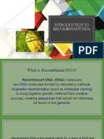 Introduction To Recombinant Dna