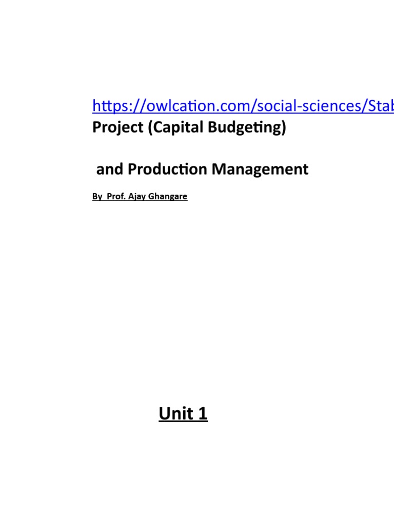 Project Planning and Finance | PDF | Net Present Value | Preferred Stock