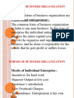UNIT 1(h) FORMS OF BUSINESS ORGANISATION
