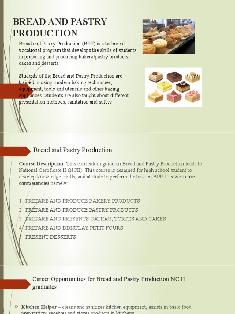 Bread and Pastry Production PDF Bakery Cakes
