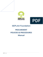 SEPLAA Foundation Procurement Manual December 2016 PDF