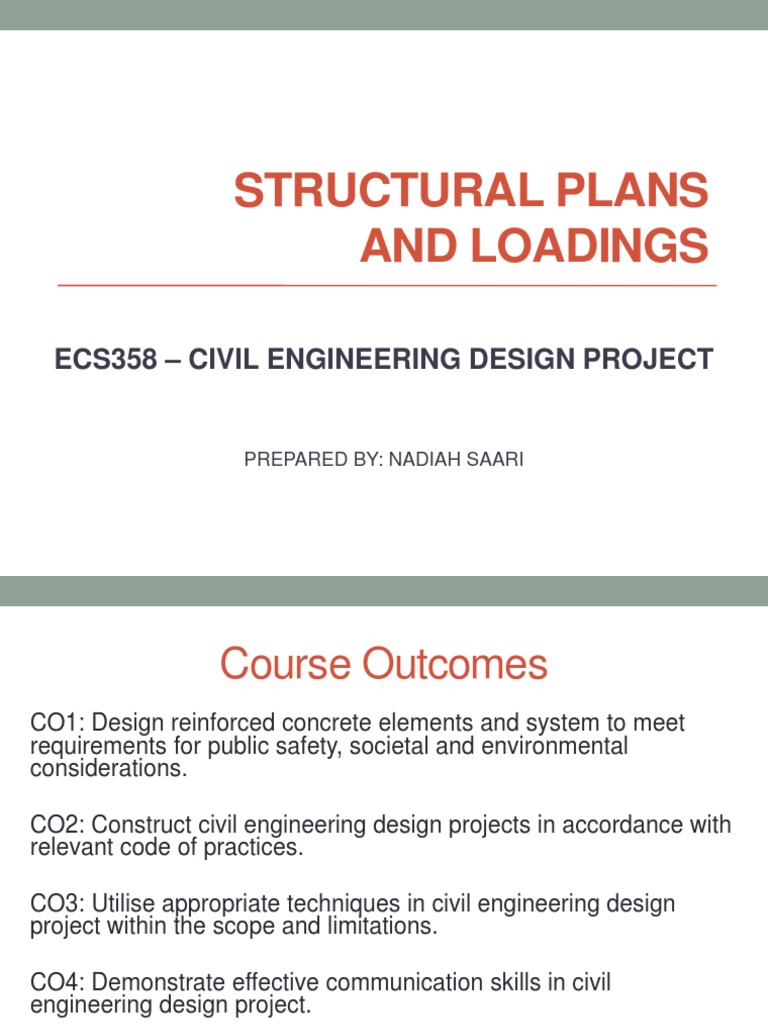 Structural Plans and Loadings Overview | PDF | Engineering Design ...