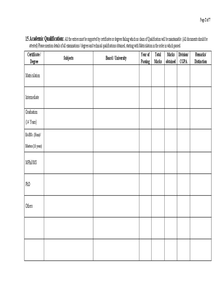 Academic and Service Record Details | PDF